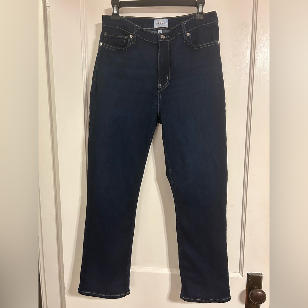 Dark Wash Straight Leg Jeans
